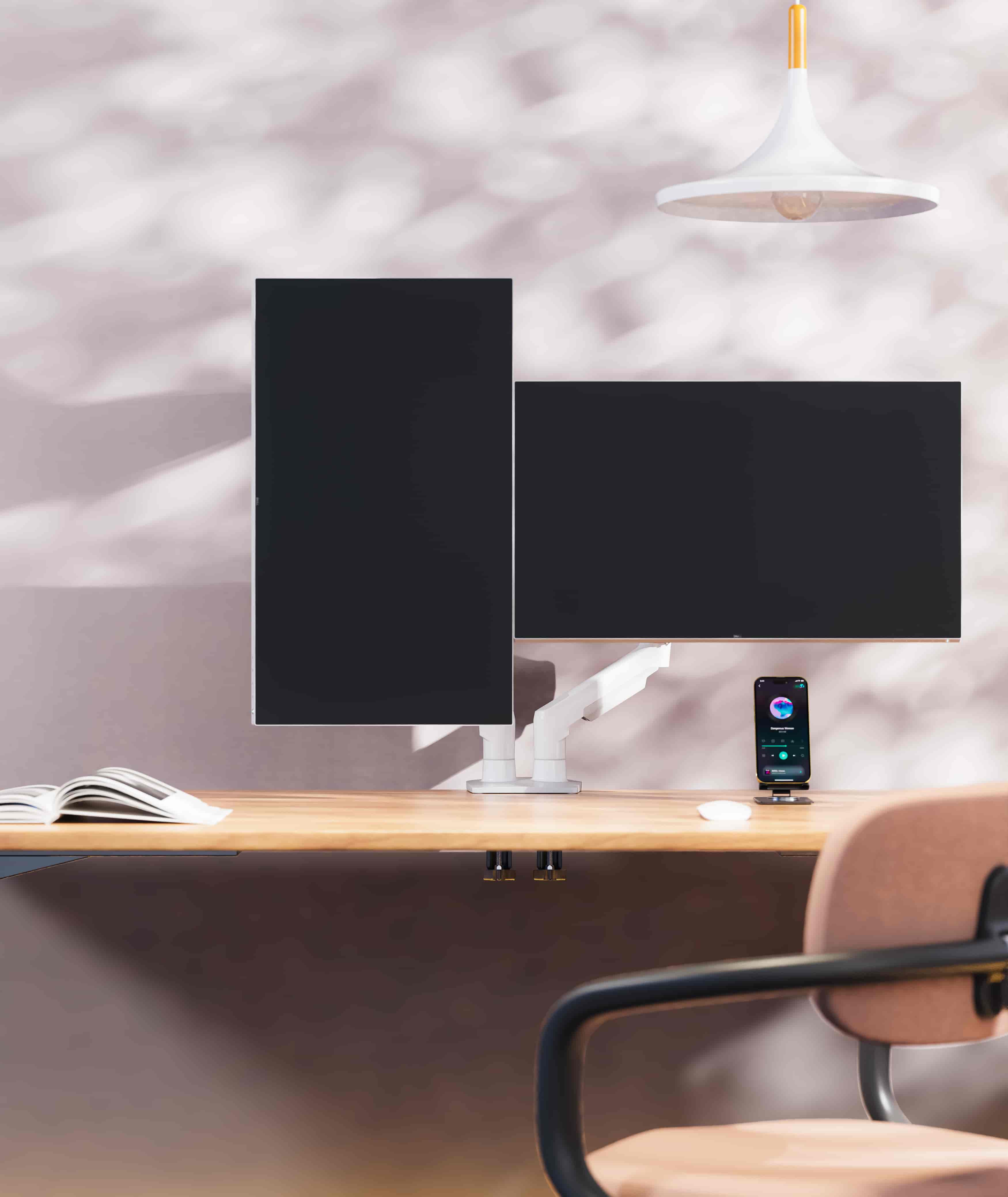 پایه مانیتور بازویی گازی NB مدل Ergonomic F160 – مناسب مانیتورهای 17 تا 27 اینچ